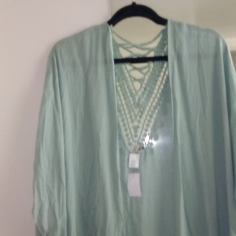 Sage green cover up